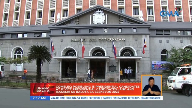 Comelec: Posibleng 15 presidential candidates at 12 vice presidential candidates lang ang isasama sa balota sa Eleksyon 2022 | UB