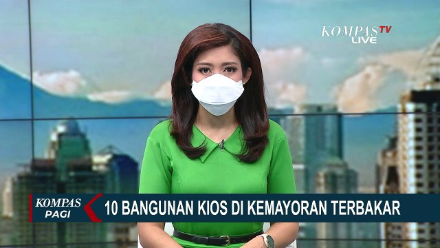 Kebakaran Melanda 10 Bangunan Kios di Kemayoran, Warga Panik Selamatkan Barang Berharga