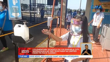 2 elementary schools sa Valenzuela city, nagsagawa ng dry run para sa limited face-to-face classes | UB
