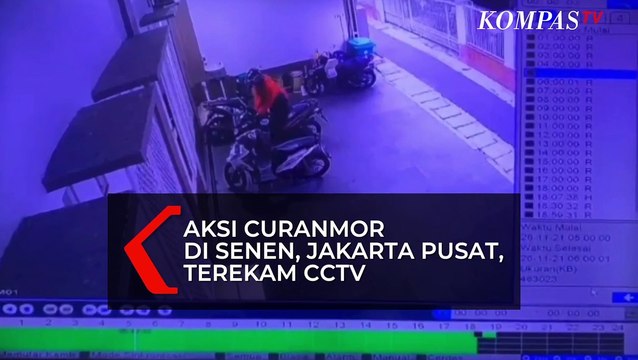 Aksi Curanmor di Pagi Hari Tertangkap Kamera Pengawas CCTV