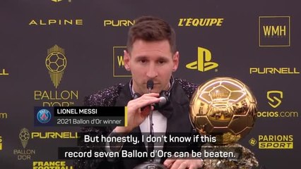 Скачать видео: Messi unsure if his record seventh Ballon d'Or will be beaten