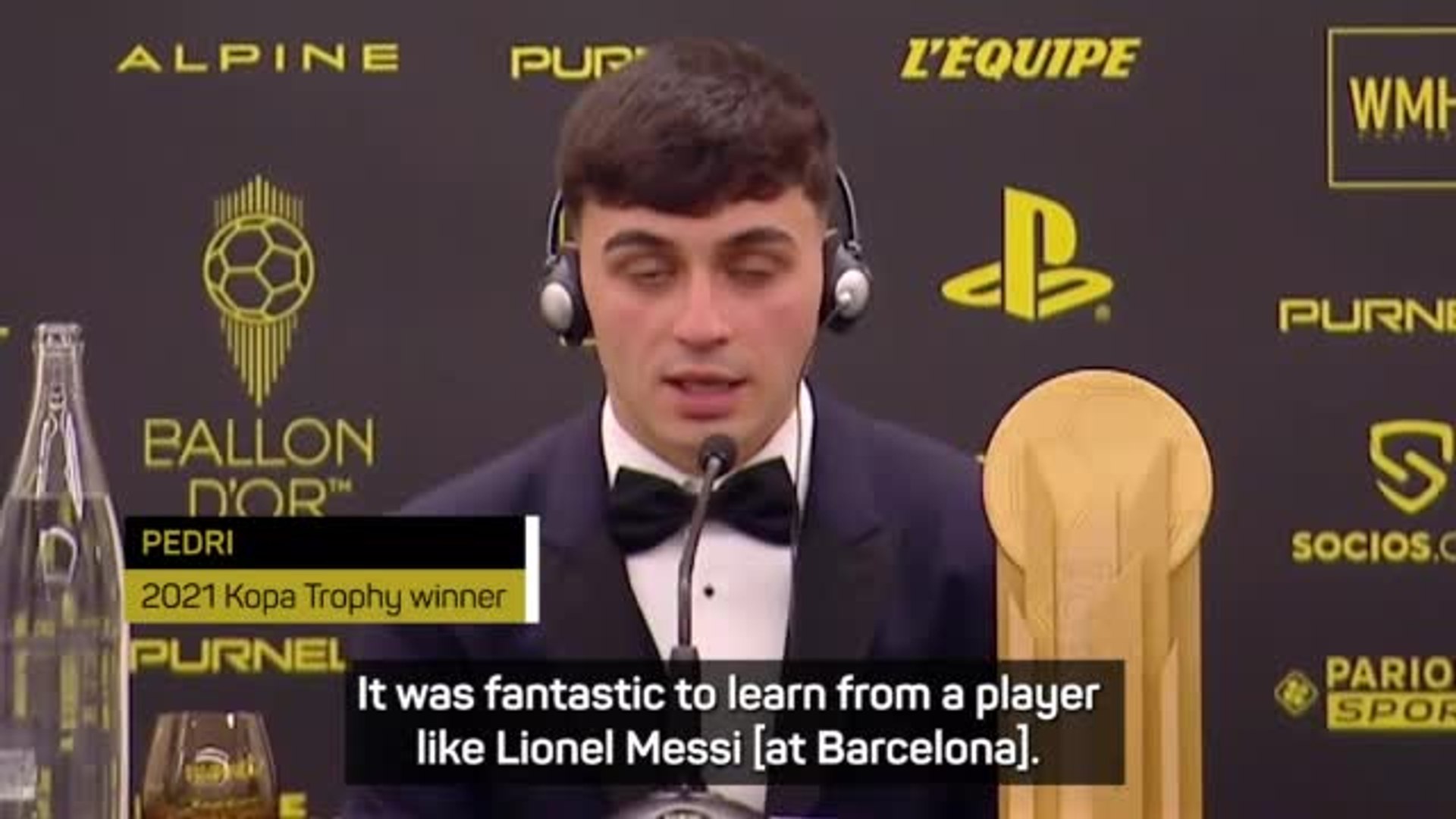 Golden Boy Pedri Credits Messi For Improvement فيديو Dailymotion