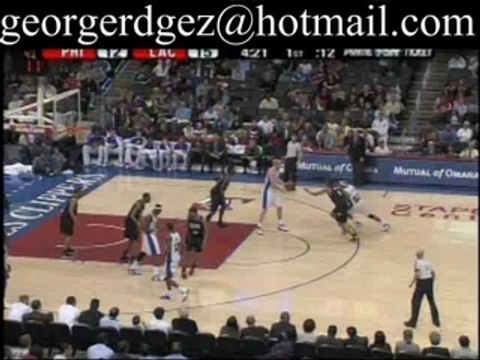 Andre Iguodala uses the open court as a runway and throws it