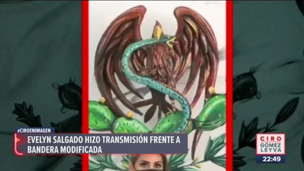 Evelyn Salgado habría violado la ley por modificar bandera de México