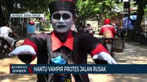 Hantu Vampir Loncat-loncat di Jalanan, Protes Jalan Rusak dan Berlubang