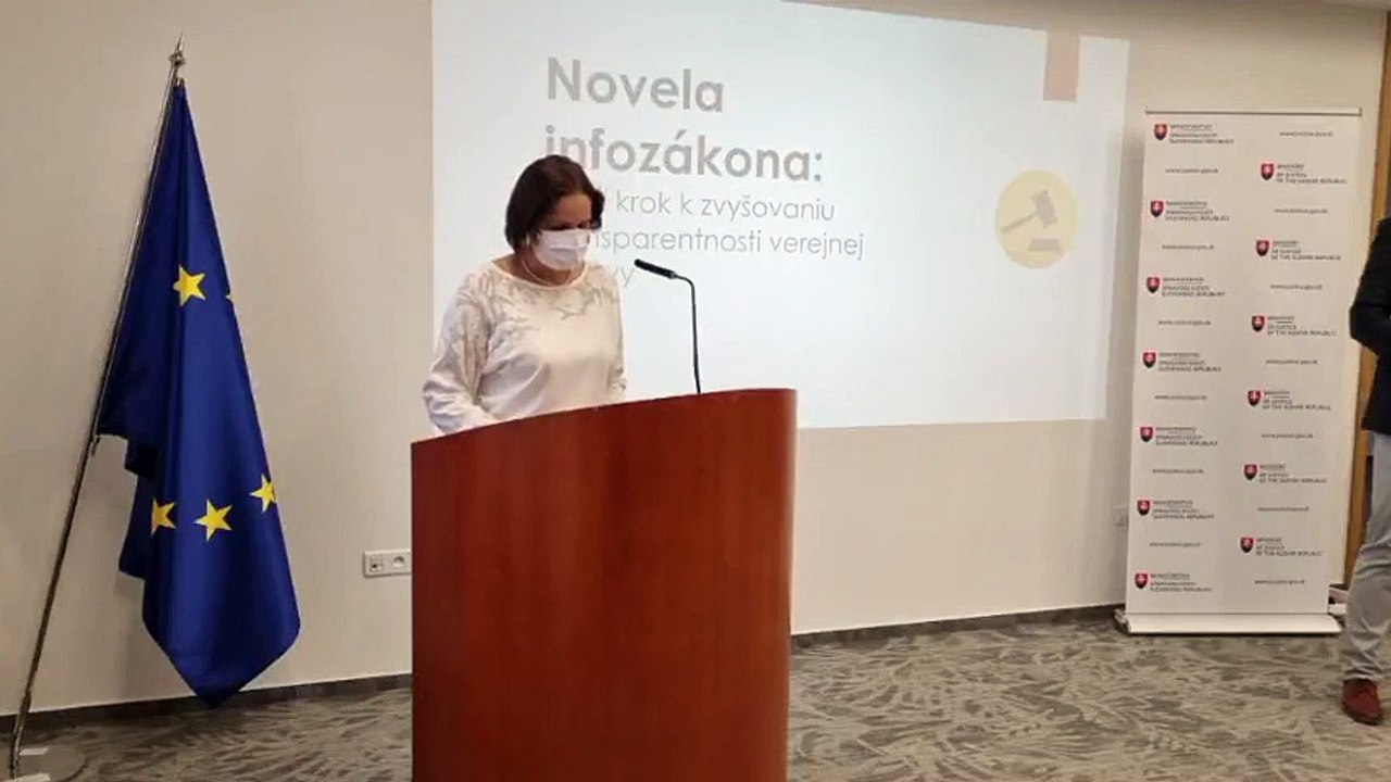 ZÁZNAM: M. Kolíková: Novela infozákona je ďalší krok k transparentnosti verejnej správy