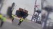 Ambarlı Limanınıda konteyner gemisinin kıyıya oturma anı kamerada