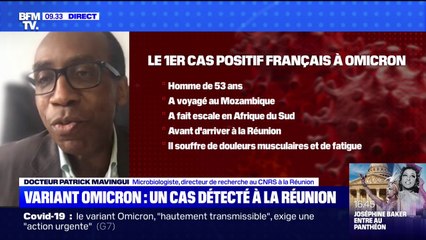 Premier cas Omicron à La Réunion: le patient "n'a pas un état de santé dégradé" assure le Dr Patrick Mavingui