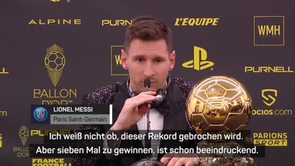Messi: "Weiß nicht, ob der Rekord gebrochen wird"