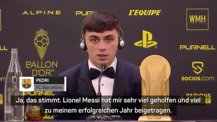 Kopa-Sieger Pedri: "Messi hat mir viel geholfen"