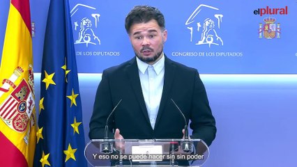 Rufián afea al Gobierno
