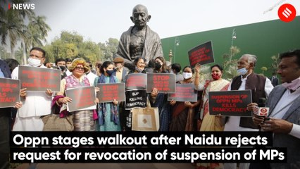 Oppn stages walkout after Naidu rejects request for revocation of suspension of MPs