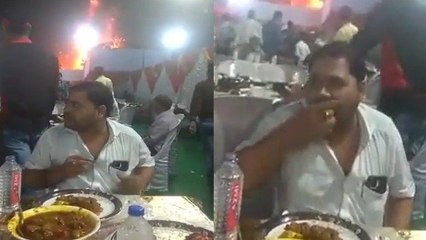 पूरा मैरिज गार्डन जलकर खाक हो गया, लेकिन 'भाई' ने नहीं छोड़ी अपनी प्लेट
