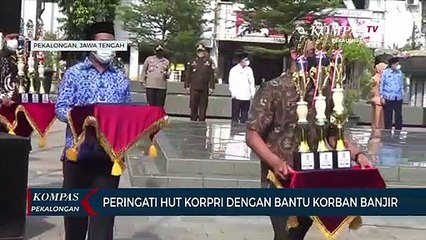 Peringati HUT Korpri dengan Bantu Korban Banjir