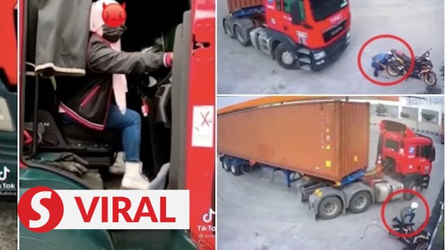 Trailer driver in viral video running over biker fined RM6,000