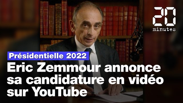 Eric Zemmour annonce sa candidature à la présidentielle 2022