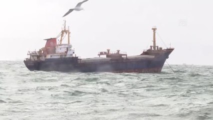 Kartal'da bir kuru yük gemisi yarısına kadar batarken diğeri iskeleye yaslandı (2)
