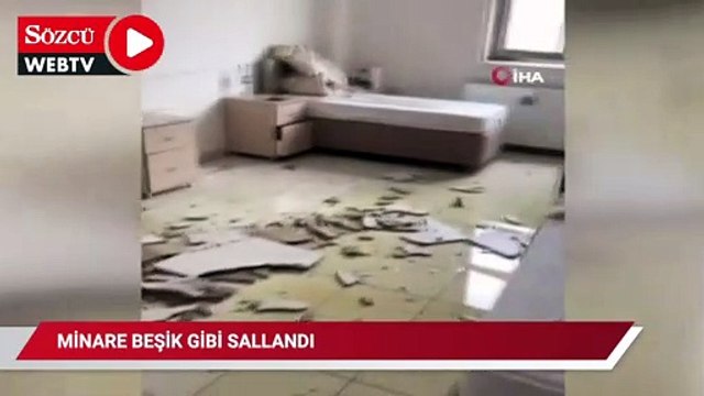 Fırtınada minare beşik gibi sallandı