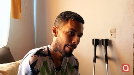 Motoboy que sofreu acidente em julho, faz campanha para comprar prótese para perna