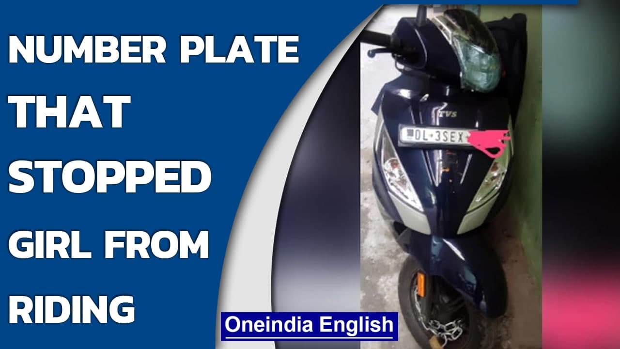 Delhi girl’s scooty number plate makes her ashamed of riding| Oneindia News