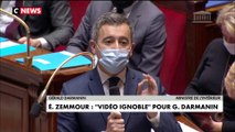 Gérald Darmanin dénonce la «vidéo ignoble» d'Éric Zemmour