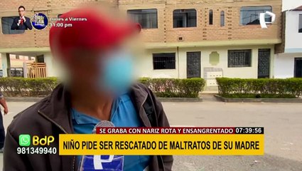 SJL: niño graba video desesperado pidiendo ser rescatado de los maltratos de su madre