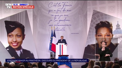 Emmanuel Macron: "En quelques années seulement, Joséphine Baker forge sa légende"