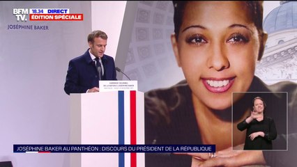 Pour Emmanuel Macron, Joséphine Baker incarne "un combat pour la France libre, sans calcul, sans quête de gloire, dévoué à nos idéaux"