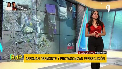 El Agustino: sujetos en mototaxi arrojan desmonte en plena vía pública