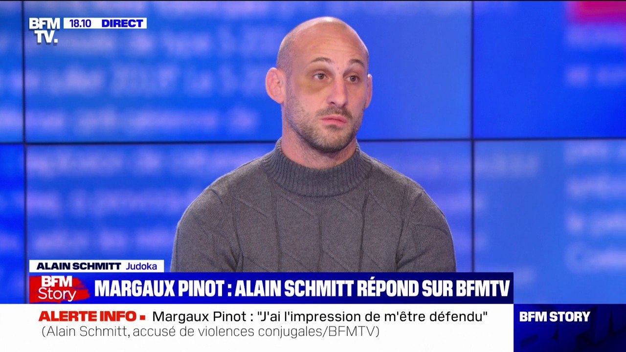 "Pas un coup de poing, pas un coup de pied": Alain Schmitt conteste la version de Margaux Pinot