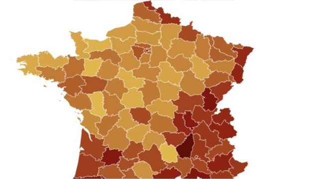Covid-19 : le taux d’incidence supérieur à 300 dans près de 40 départements, notre carte de France
