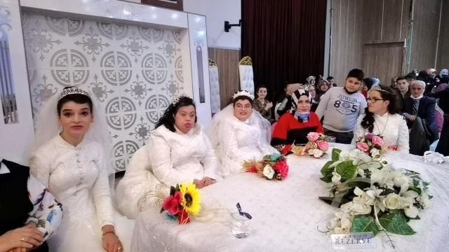 Engelli genç kızların gelinlik hayali gerçek oldu