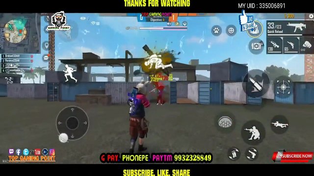 OP QUADRA KILLS 1 vs 3 CLASH SQUAD HEROIC RANK (GARENA FREE FIRE) Top Gaming Point TgpYT TgpArmy