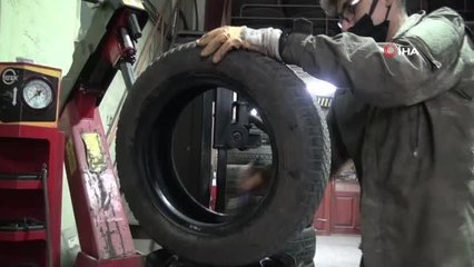 Zorunlu uygulama öncesi oto lastikçilerinde yoğunluk