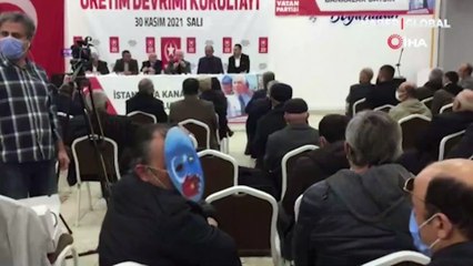 Doğu Perinçek'e maskeli protesto