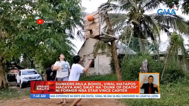 Dunkers mula Bohol, viral matapos magaya ang sikat na dunk of death ni former NBA star Vince Carter | UB