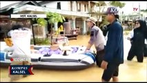 Relawan di HST Tembus Banjir Antarkan Bantuan Makanan