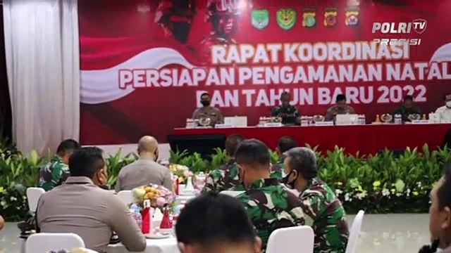 Wakapolda Banten Hadiri Rakor Persiapan Pengamanan Natal 2021 dan Tahun Baru 2022