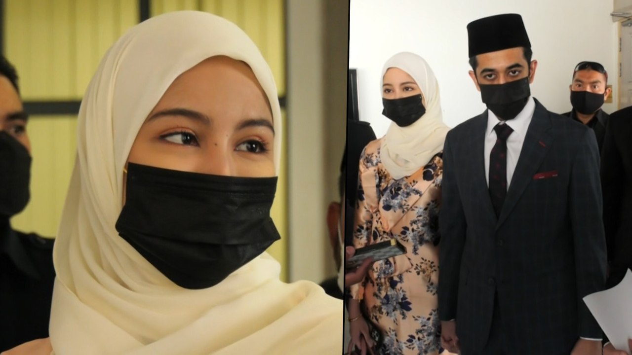 Nynaa Harizal tak jadi cerai, hadir ke mahkamah naik satu kereta... mesra jalan sambil pegang tangan