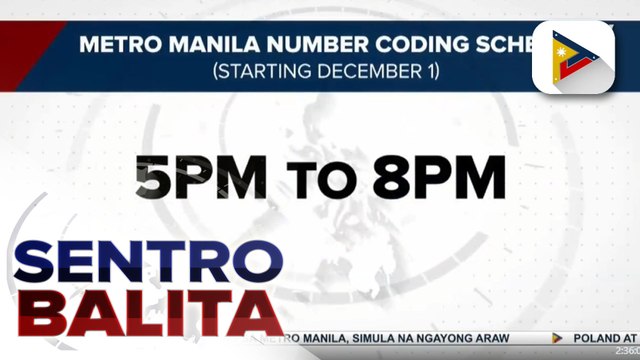 5:00 p.m.-8:00 p.m. number coding sa Metro Manila, simula na ngayong araw