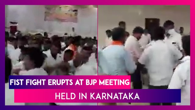 Karnataka: Fist Fight Erupts At BJP Meeting Held For Council Polls In Arsikere, Hassan