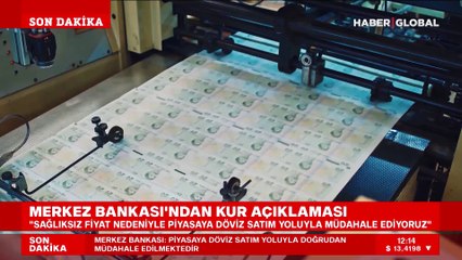Merkez Bankası'ndan dövize müdahale