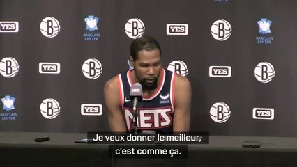 Nets - Durant : "Ma vie de basketteur n'est pas si longue, je veux en profiter"