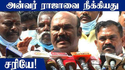 அன்வர் ராஜாவை நீக்கியது சரியான நடவடிக்கை - ஜெயக்குமார்