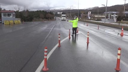 Zorunlu kış lastiği denetimi yapıldı