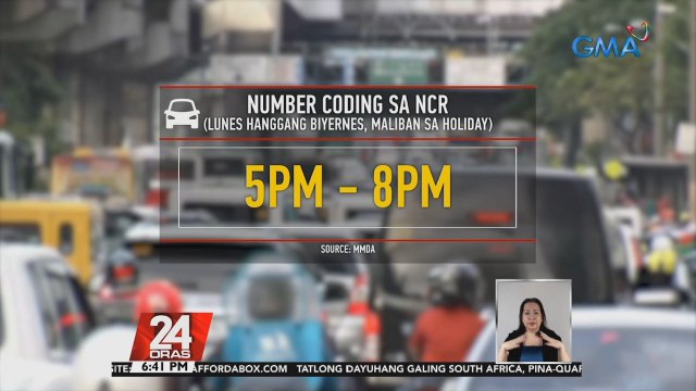 Total truck ban sa EDSA, mahigpit pa ring ipinapatupad; Number coding sa NCR, ipinapatupad tuwing 5pm-8pm, Lunes hanggang Biyernes, maliban kung holiday | 24 Oras