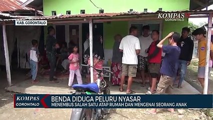 Benda Diduga Peluru Nyasar Menembus Salah Satu Atap Rumah Dan Mengenai Seorang Anak