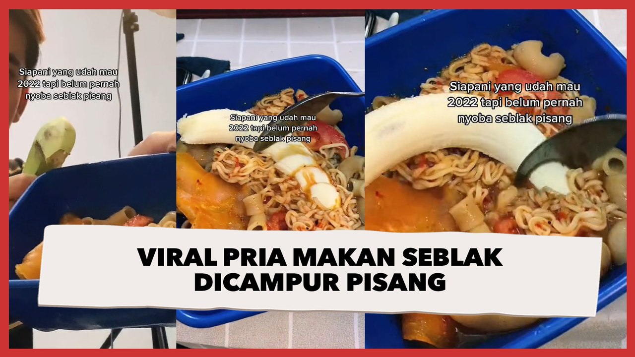 Viral Pria Makan Seblak Dicampur Pisang, Warganet: Sekte Mana Lagi Ini