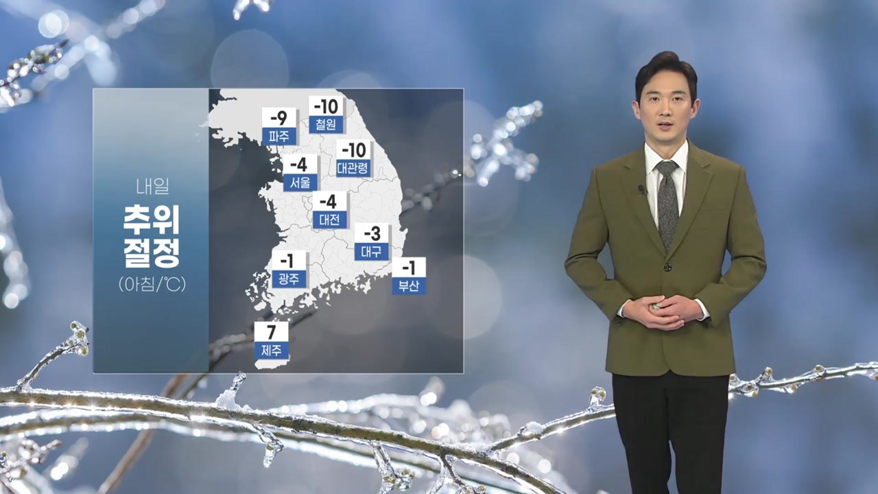 [날씨] 내일 추위 절정...대체로 구름 많음 / YTN