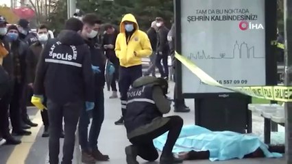 Otobüs durağında dehşete düşüren intihar!